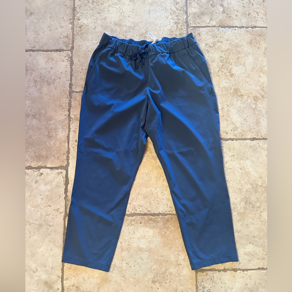 Lululemon Stretch High Rise Full Length 7/8 Size 14 Blue